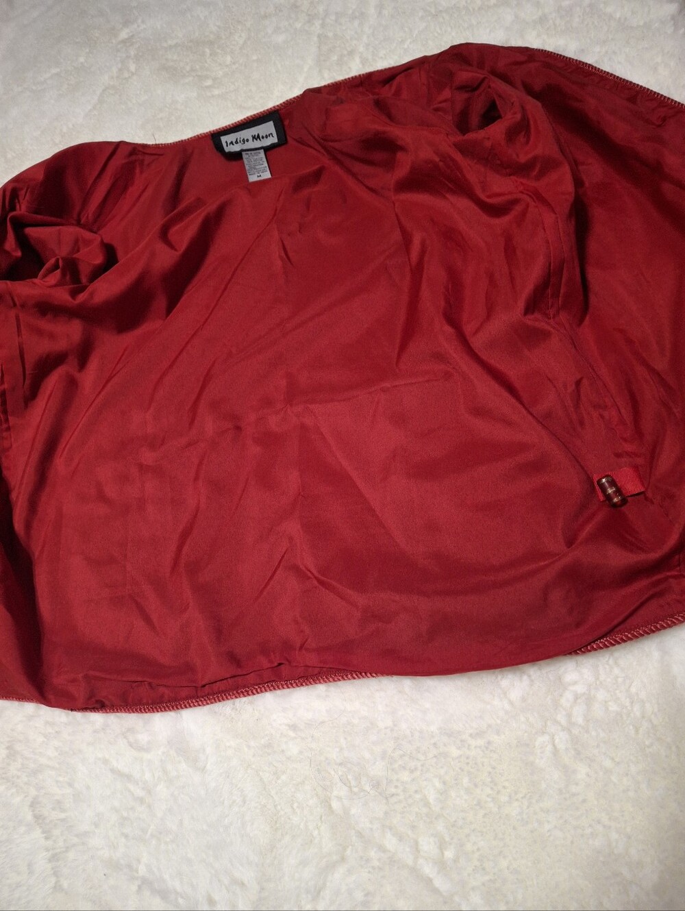 Indigo Moon Butterflies Appliques Sequin Jacket Women Size Medium - Picture 10 of 16